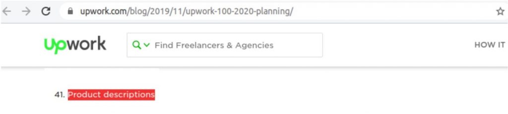 Content writing in list of growing freelance skills