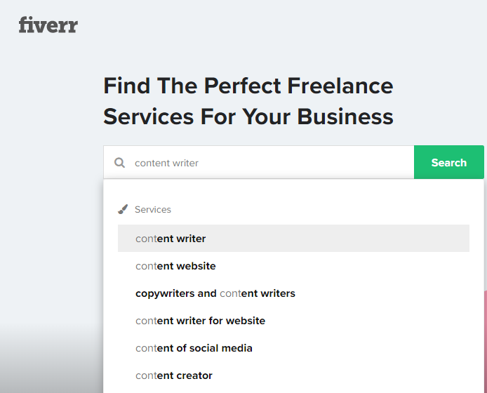 finding keyword for fiverr gig
